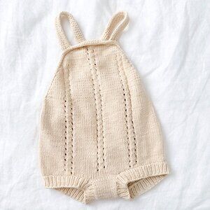 Misha & Puff Cable Knit Romper 18-24 Months Ivory